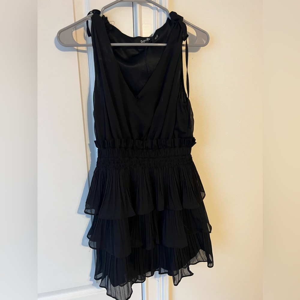 adorable black ruffle dress size small